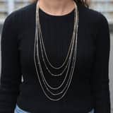 Bijoux zilverkleurige ketting met hanger voor dames