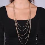 Bijoux goudkleurige ketting met hanger voor dames