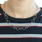 Bijoux zilverkleurige ketting voor dames