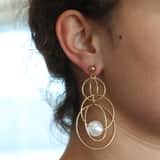 Bijoux goudkleurige oorknoppen voor dames