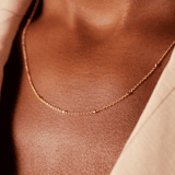 Kette, 585 Gelbgold, Fantasie mit kleinen Blöcken
