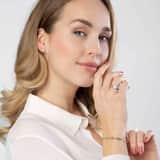 Zweifarbiges Armband aus 585 Gold, Blatt