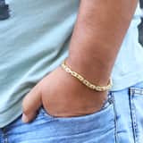 Vergoldetes Herrenarmband Königsglied 21 cm