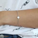 Stainless steel armband hexagon met kristal