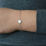Gerecycled stainless steel armband hexagon