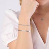 Gerecycled zilveren armband franse gourmet Bali