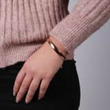 Bangle-Armreif aus Edelstahl, rotvergoldet, 8 mm