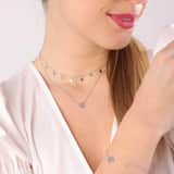 Zilveren ketting met hanger disc