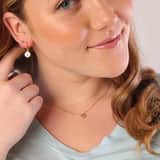 Zilveren goldplated ketting met hanger voor dames