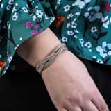Bijoux-Armband, geflochten, Taupe