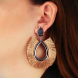 Bijoux zilverkleurige oorringhangers voor dames