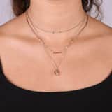 Bijoux goudkleurige ketting met hanger met schelp voor dames