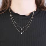 Goldfarbene Byoux-Kette mit Zirkonia