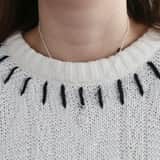 Bijoux zilverkleurige ketting met hanger munt voor dames