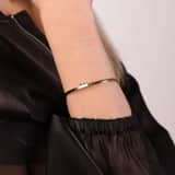 Ovaler Armreif aus 585 Gelbgold