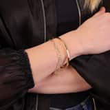 14 Karaat geelgouden bangle ovaal