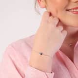 Zilveren armband disc met zirkonia