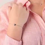 Armband, 925 Silber, Herz mit Zirkonia