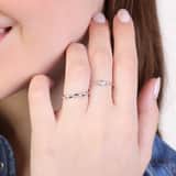 Ring, 925 Silber, mit Zirkonia