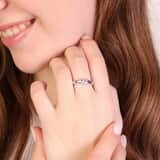 Ring, 925 Silber, mit Zirkonia