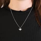 Bijoux zilverkleurige ketting met hanger voor dames