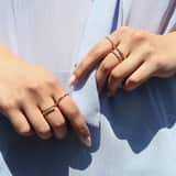 Goudkleurige byoux ring bolletjes