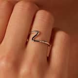 Zilveren ring golf