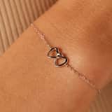 Zilveren armband 2 harten