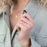 Zilveren goldplated zegelring voor dames