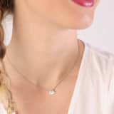 Zilveren ketting&hanger lotus