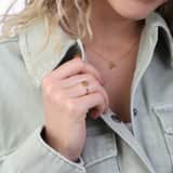 Zilveren goldplated ring voor dames