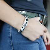 Byoux Armband Animal-Print, weiß