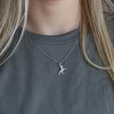 Zilveren hanger paard