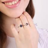 Ring, 925 Silber, Galaxis-Mond