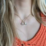 Bijoux goudkleurige ketting met hanger hart voor dames