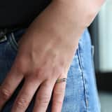 Bijoux zilverkleurige ring voor dames