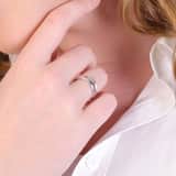Ring, 925 Silber, matt/glänzend, mit Zirkonia