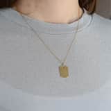 Dogtag-Anhänger, 375 Gold, Gravurplatte