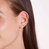 Helix-Piercing-Set aus Edelstahl, goldfarben, glatt/Punkte/Zirkonia