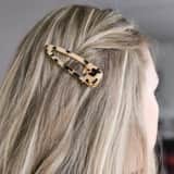 Haarspange mit Animal-Print, beige