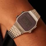 Casio Retro Digitaluhr Silber A168WEM-1EF