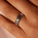 Zilveren ring Bali vossenstaartschakel
