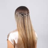 Plated haarsieraad met parels en steentjes voor dames