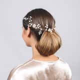 Haarschmuck mit Süßwasserperlen und Strass
