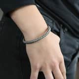 Armband, 925 Silber, Fuchsschwanz-Kettenglieder