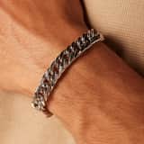 Stainless steel herenarmband gourmetschakel