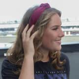Diadem mit Stoff in Bordeaux-Rot
