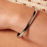 Bangle-Armreif aus Edelstahl, 5 mm