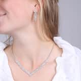 Silberfarbenes Bijoux-Schmuckset in kostenloser Geschenkbox