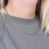 Bijoux zilverkleurige ketting voor dames